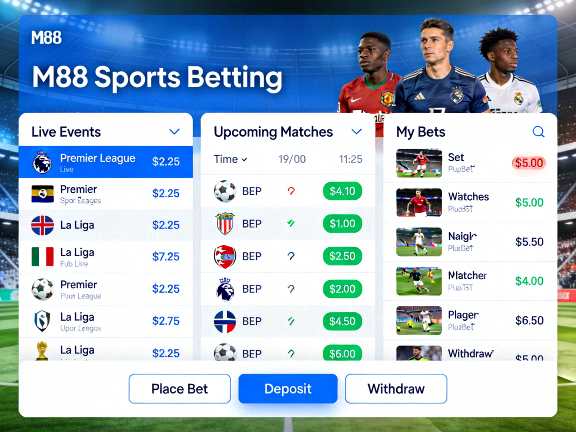 M88 Sports Betting Interface